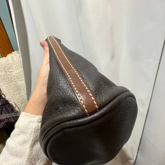 Vintage Dooney & Bourke Dark Brown Leather Hobo Bag - Picture 14 of 14